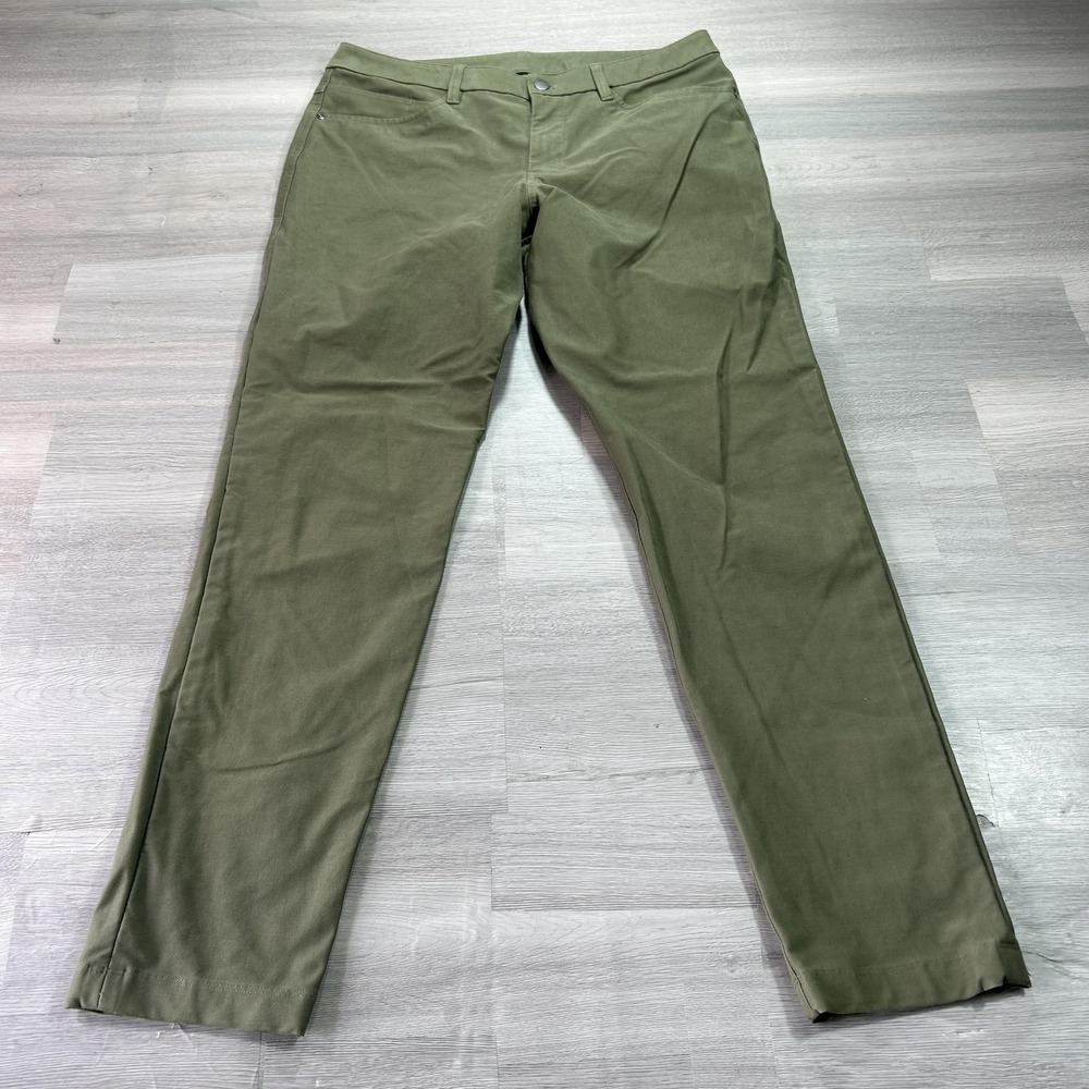 Lululemon Pants Mens 34x32 Green ABC Slim Fit Chino Regular Fit LM5AQUS